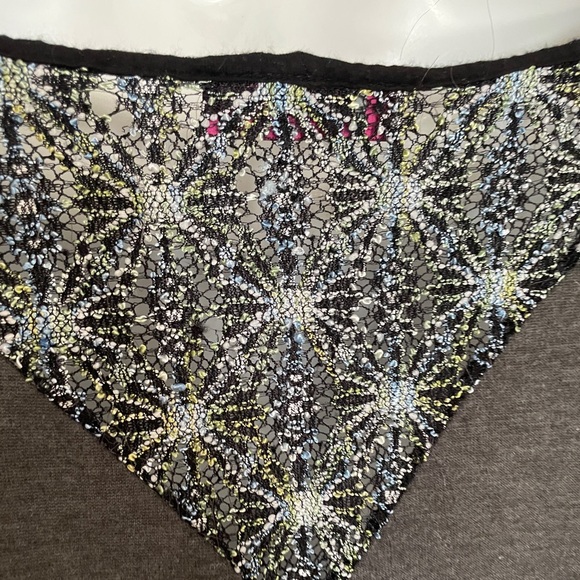 ANNABELLE U.S.A. Comfy SLOUCHY Grey Stretch TOP With LACE Inset at Back Size M - Picture 5 of 10